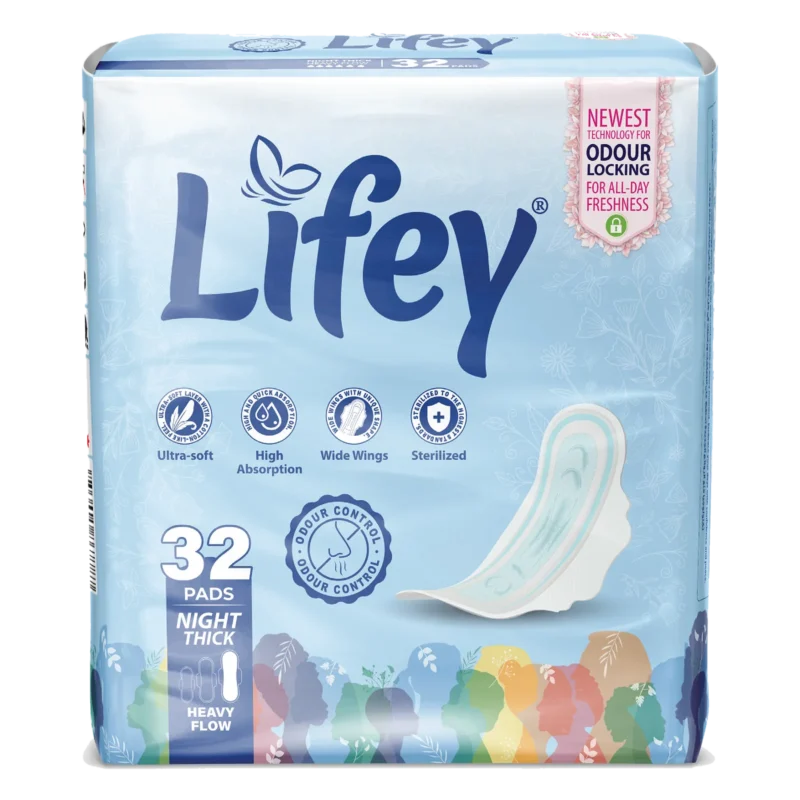 Lifey Thick — Night thick · heavy flow · 32 pads
